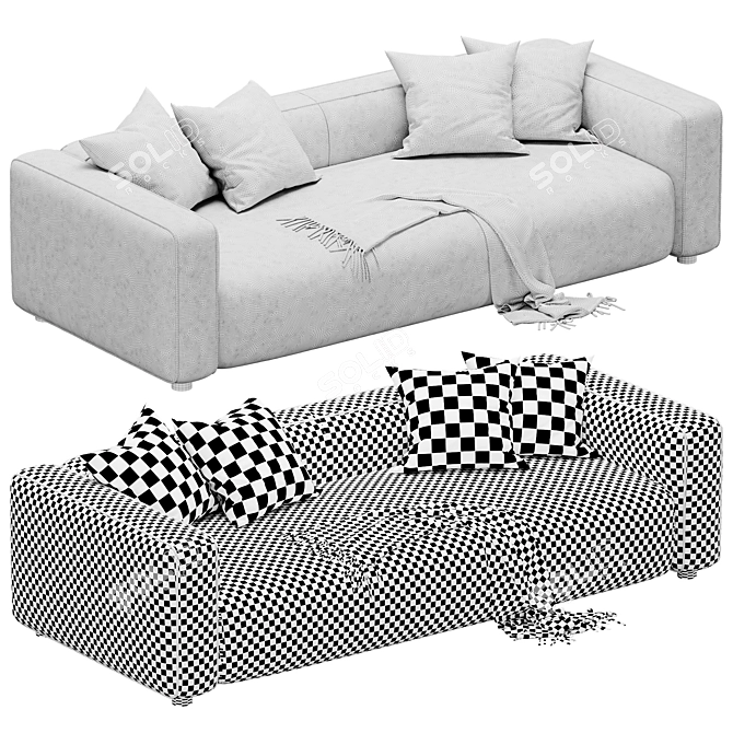 Elegant Linteloo Southampton Sofa 3D model image 4