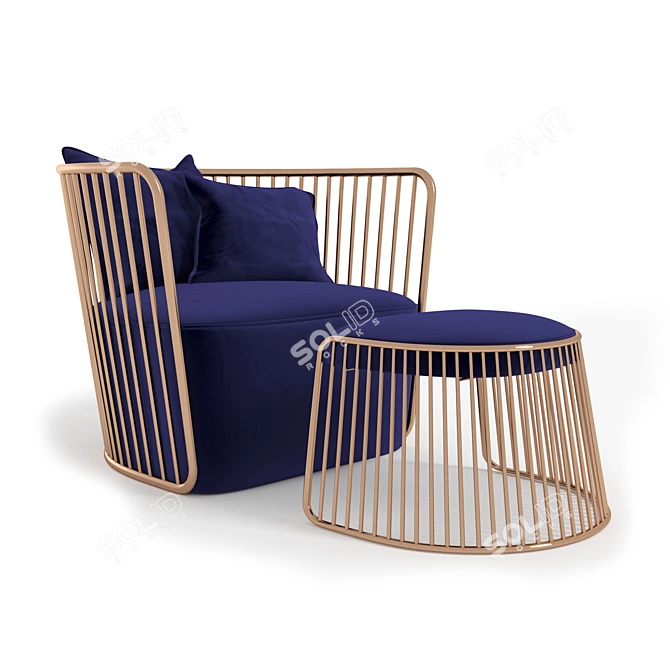 3D Armchair Render Software - 3DS Max 3D model image 1