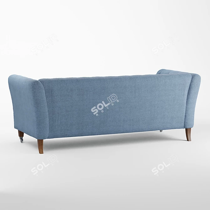 Elegant Chatsworth Button Back Sofa 3D model image 5