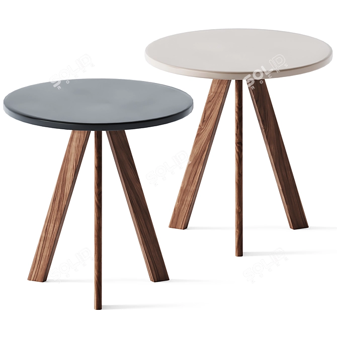 Minimalist Scandinavian Coffee Table 3D model image 1