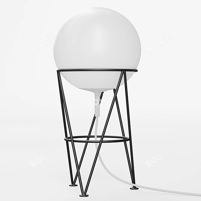 Architectural Globe Table Lamp 3D model image 4
