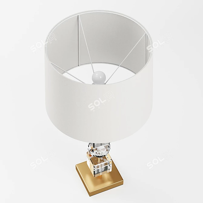 Elegant Glass Table Lamp 3D model image 3