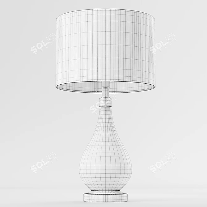 Elegant Glass Bottom Zara Lamp 3D model image 6