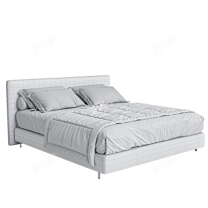 Modern Tatlin Bed: Minimalistic Elegance 3D model image 3