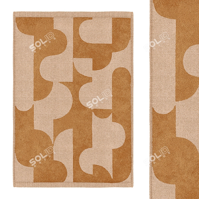 Harmonious Home: REDASK Jacquard Carpet 3D model image 1