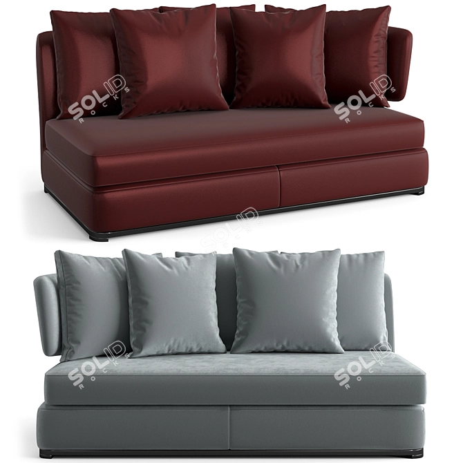 Amoenus Soft Chaise Longue: Luxurious Comfort 3D model image 1