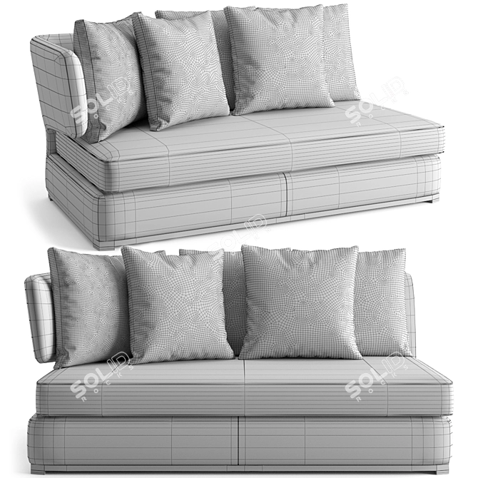 Amoenus Soft Chaise Longue: Luxurious Comfort 3D model image 4