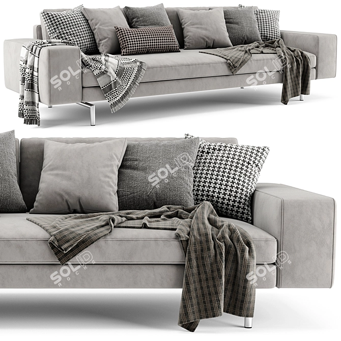 Elegant Verzelloni Irving Sofa 3D model image 1