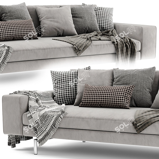 Elegant Verzelloni Irving Sofa 3D model image 2