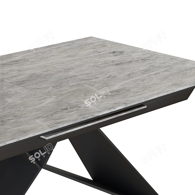 Elegant Grey Ambassador Dining Table 3D model image 3