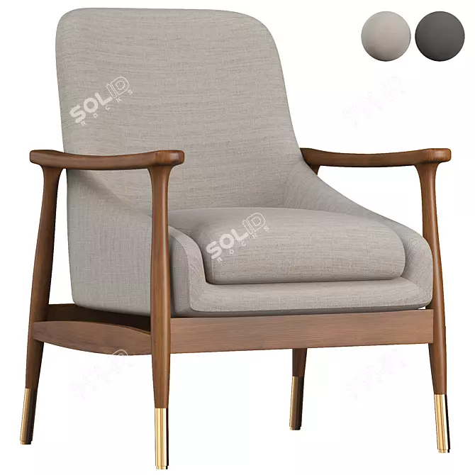 Modern Armchair: Desmond 3D model image 1