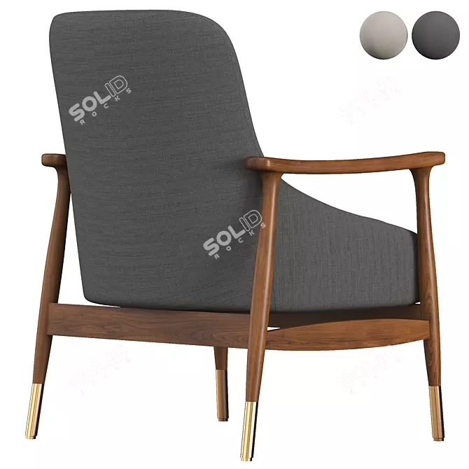 Modern Armchair: Desmond 3D model image 4