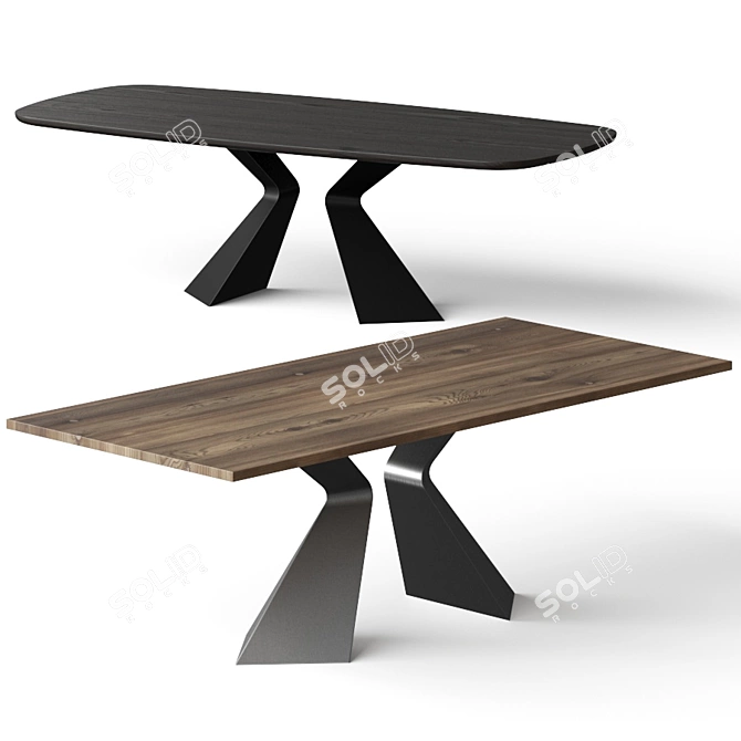 Elegant Bonaldo Prora Dining Tables 3D model image 1