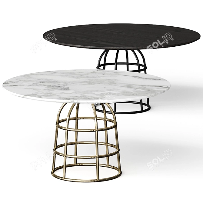  Stylish Mass Dining Tables | 1400mm & 1600mm Diameter 3D model image 1