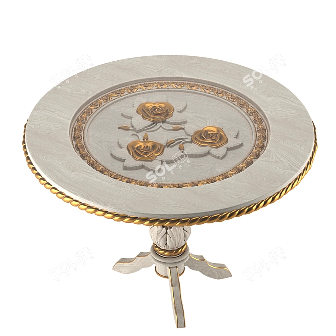 Round Roses Table (1100x743 mm) 3D model image 1