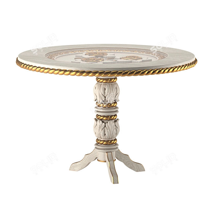 Round Roses Table (1100x743 mm) 3D model image 2
