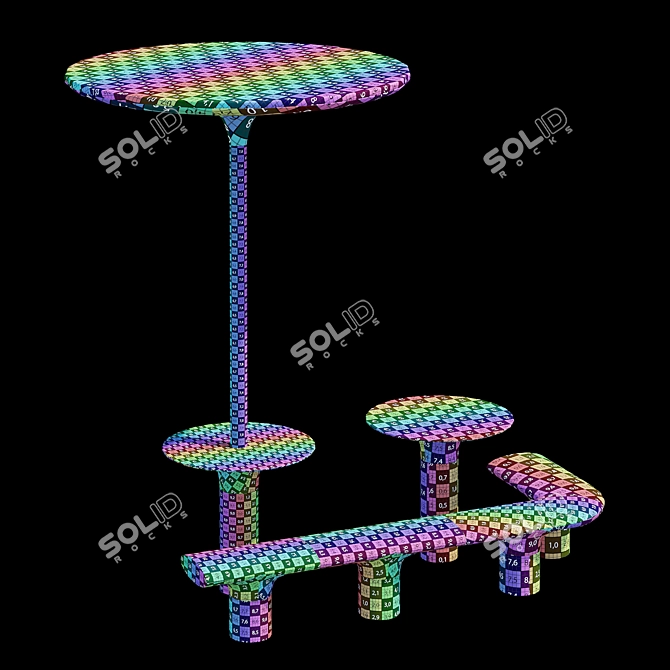 BAIA Outdoor Collection: Umbrella, Table, Seat 3D model image 5