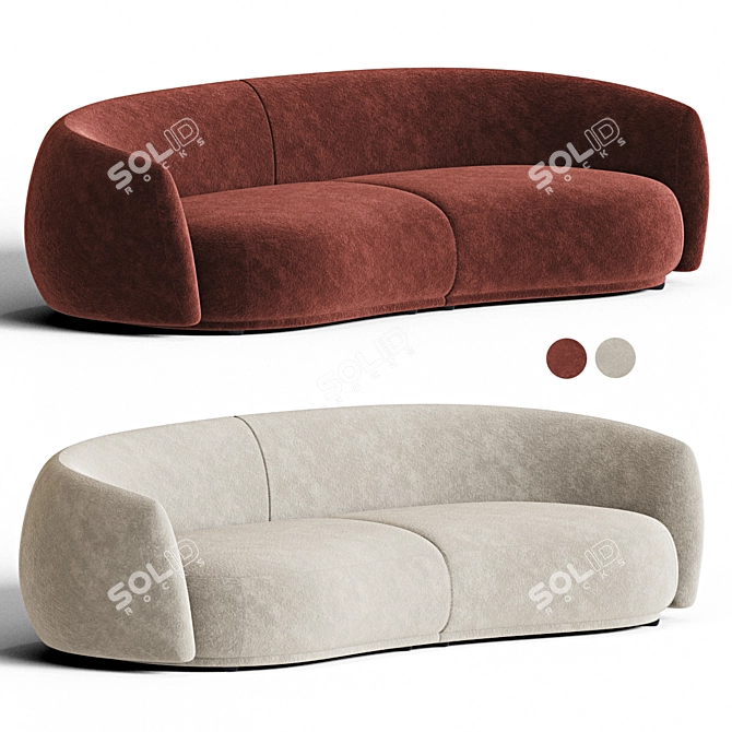 Contemporary Pacific Sofa by Moroso 3D model image 1