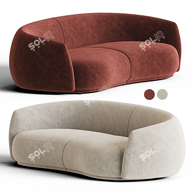 Contemporary Pacific Sofa by Moroso 3D model image 2