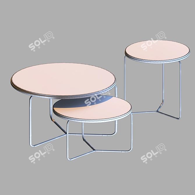 Title: Sleek Modern Table for V-Ray Users 3D model image 2