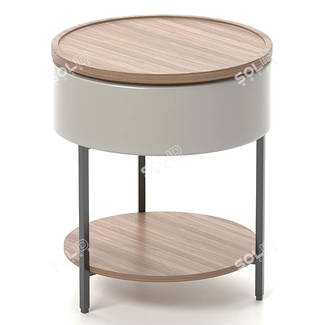 Sleek Vegas Coffee Table with Storage Compartment - 53x45cm 3D model image 1
