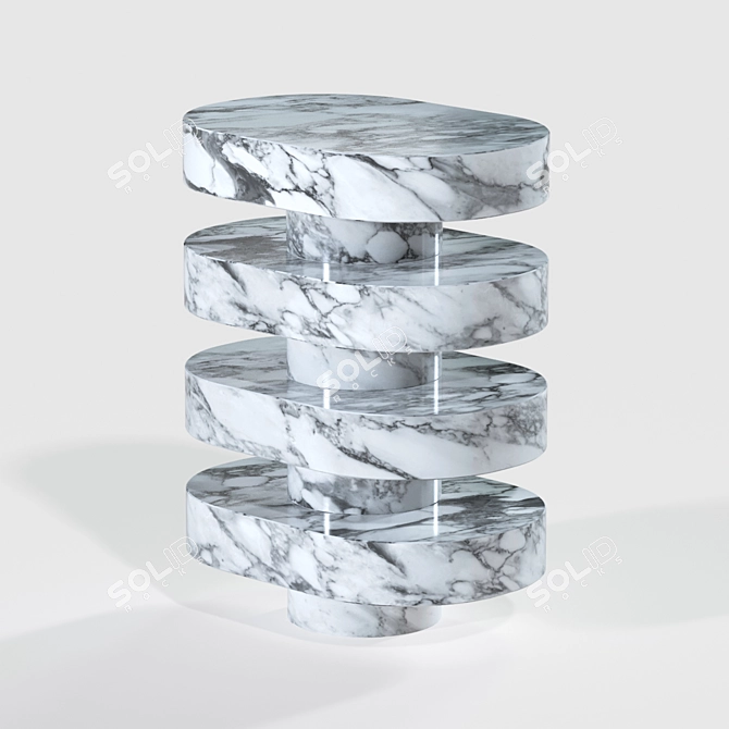 Aglaé Calacatta Console: Elegant Marble Accent 3D model image 1