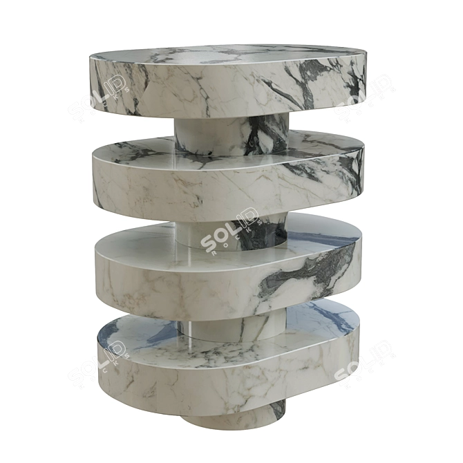 Aglaé Calacatta Console: Elegant Marble Accent 3D model image 7