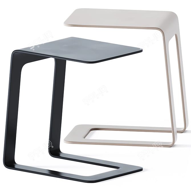 Sleek Open 32 Side Table 3D model image 1