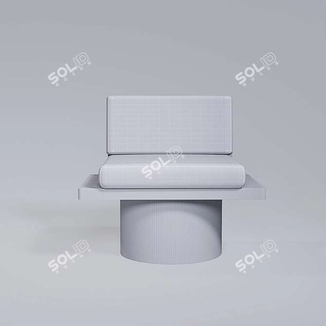 Wireless Charging Armchair 3D model image 3