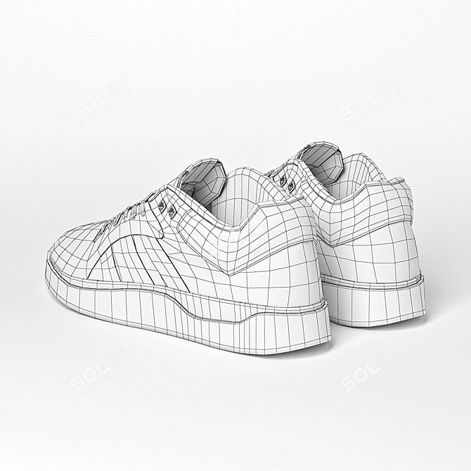 Sleek Sneakers in 3ds Max 3D model image 6