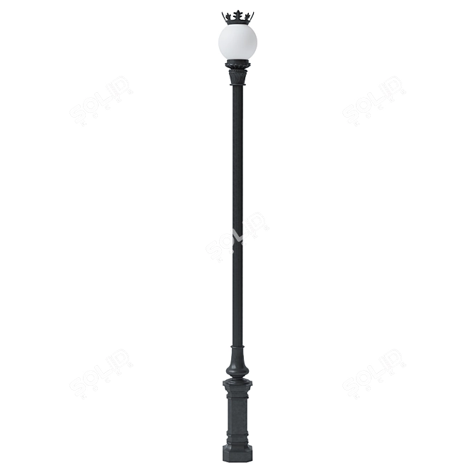 Elegant Street Light Support 3D model image 1