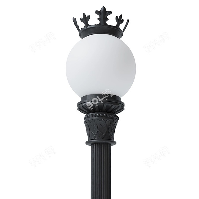 Elegant Street Light Support 3D model image 2