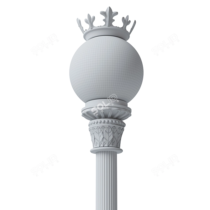 Elegant Street Light Support 3D model image 4