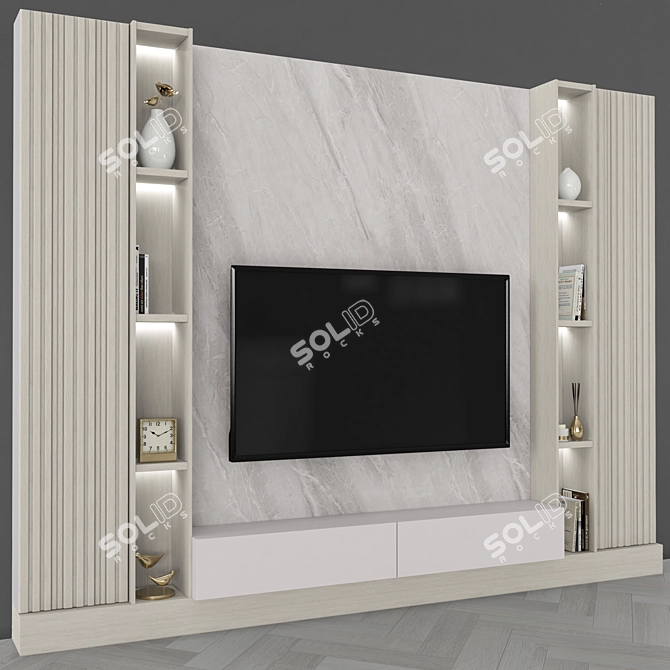 Sleek TV Wall Set - Modern Design 3D model image 3