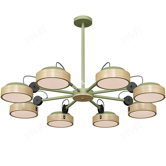 Anzazo Aviator: Beautiful Designer Chandelier 3D model image 2