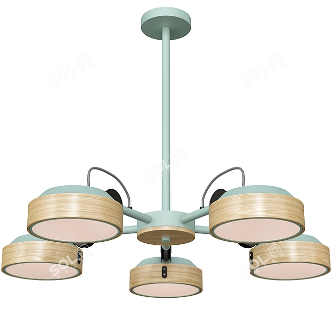 Anzazo Aviator: Beautiful Designer Chandelier 3D model image 4