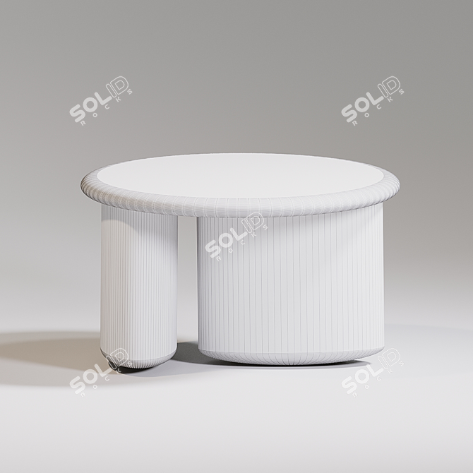 Solid Oak Coffee Table 3D model image 4