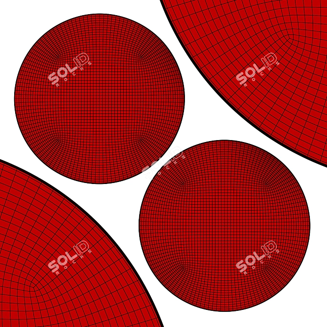 Modern Circle Rugs | No. 210 3D model image 3