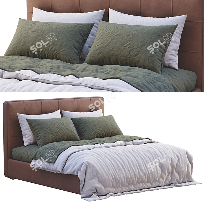 Boconcept Mezzo Bed: Modern Design for a Cozy Night's Sleep 3D model image 1