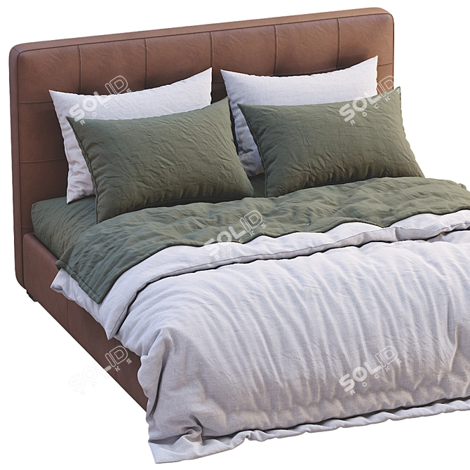 Boconcept Mezzo Bed: Modern Design for a Cozy Night's Sleep 3D model image 3