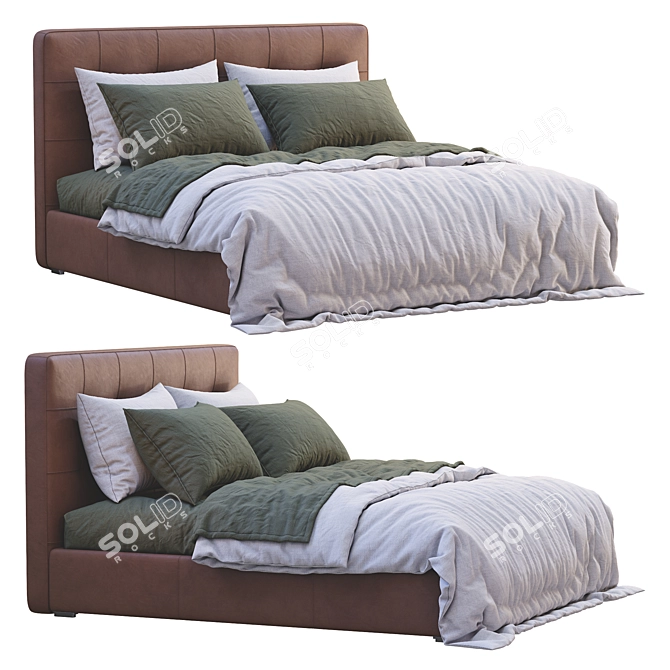 Boconcept Mezzo Bed: Modern Design for a Cozy Night's Sleep 3D model image 7