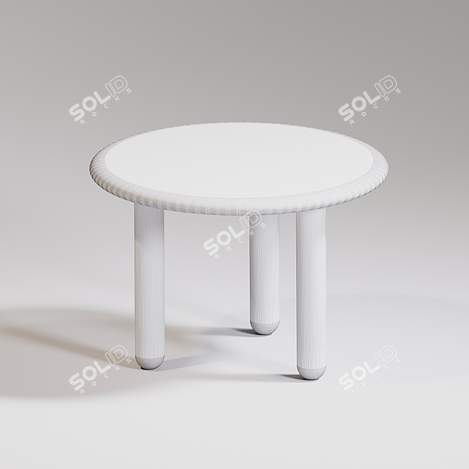 Exquisite Black Oak Coffee Table 3D model image 3