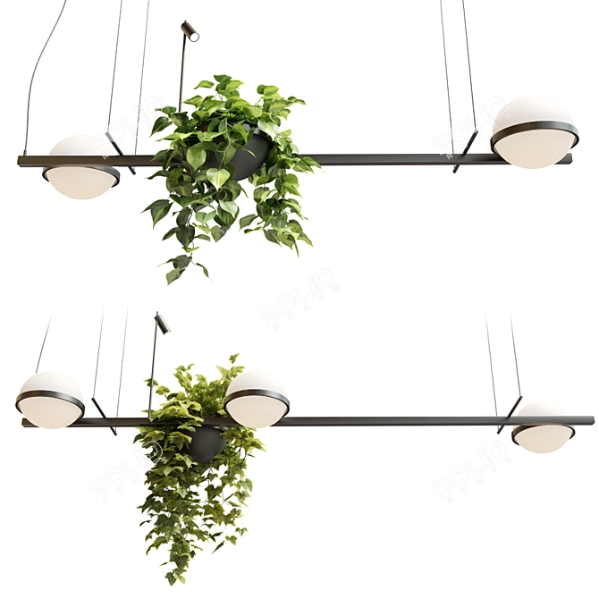 Palma Pendant Lamp: Amp Up Your Space with Green Brilliance 3D model image 1