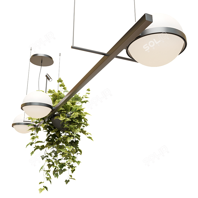 Palma Pendant Lamp: Amp Up Your Space with Green Brilliance 3D model image 2