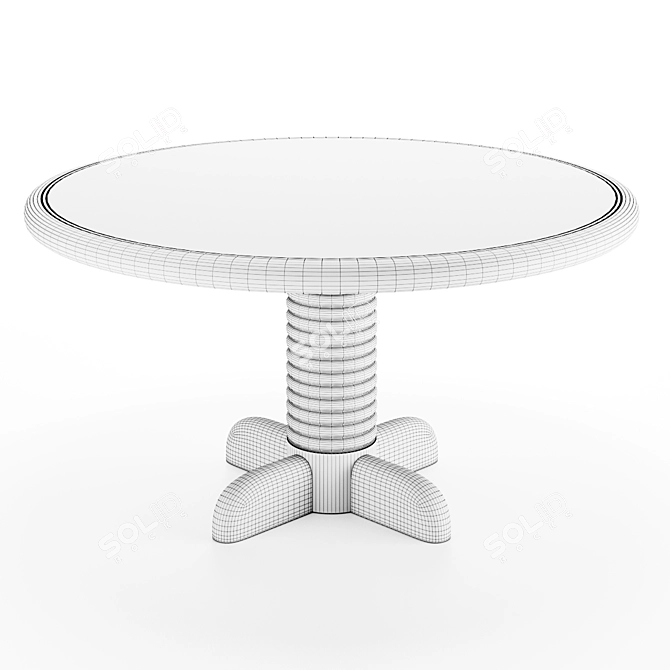 Marble Round Portar Coffee Table 3D model image 2