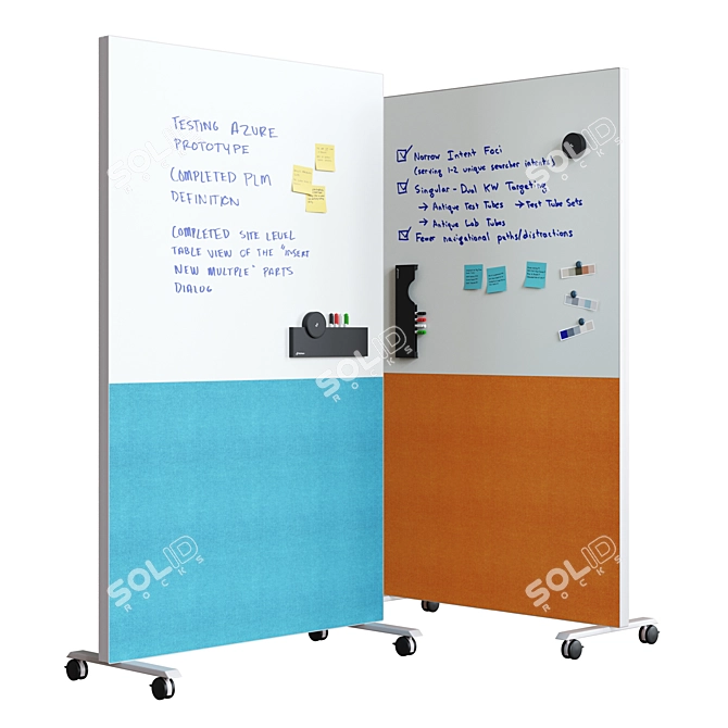 PolyVision WhiteBoard Texture Mobile Panel 3D model image 1