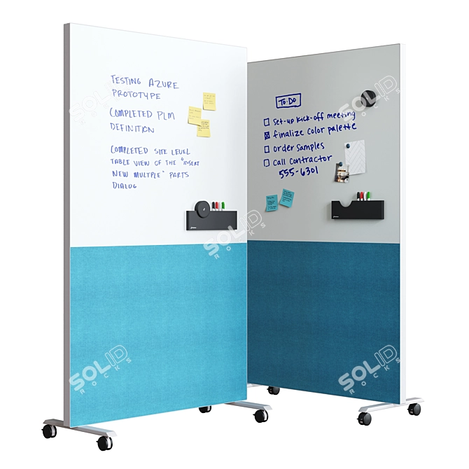 PolyVision WhiteBoard Texture Mobile Panel 3D model image 2