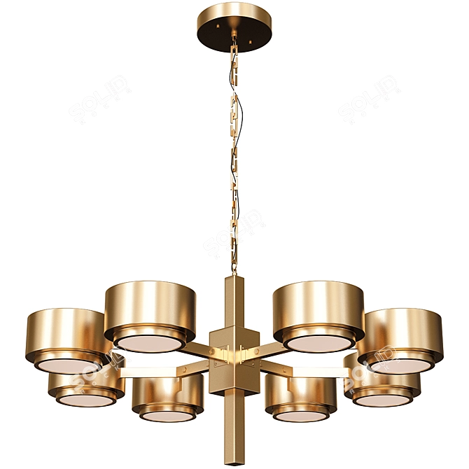 Anzazo Cosmic: Elegant Designer Chandelier 3D model image 1