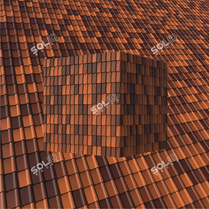 Seamless Roof Tile Texture 3D model image 1