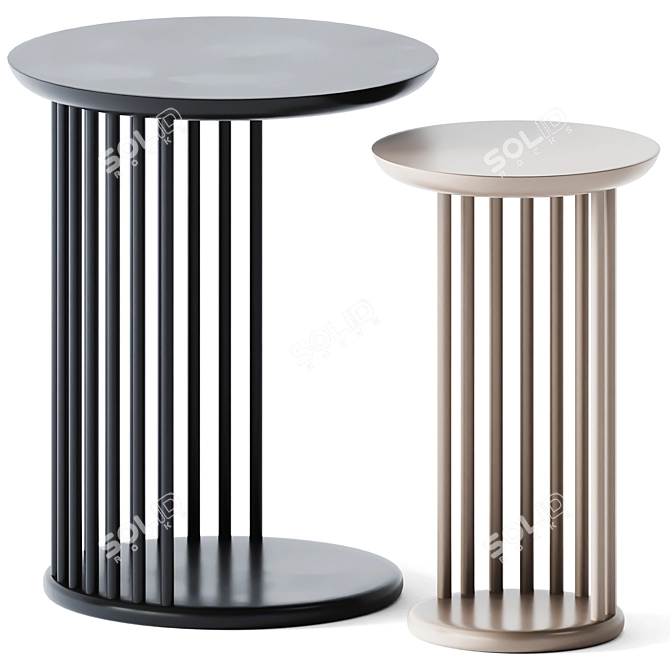 Sleek Stick-Style Coffee Tables 3D model image 1